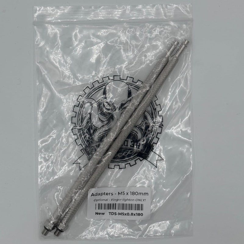 The Digi Sync M5-5x0.8x180mm - Threaded Vacuum Port Adapters Fittings for Carburetor or Throttle Body - Nickel-Plated Brass - QUALITY SET - Pack of 2 - Not KL - Image 1